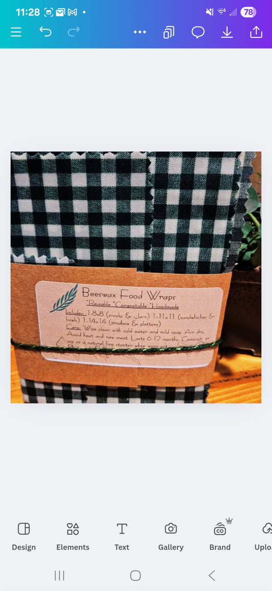 Beeswax wraps- The Earth's Cottage Edition